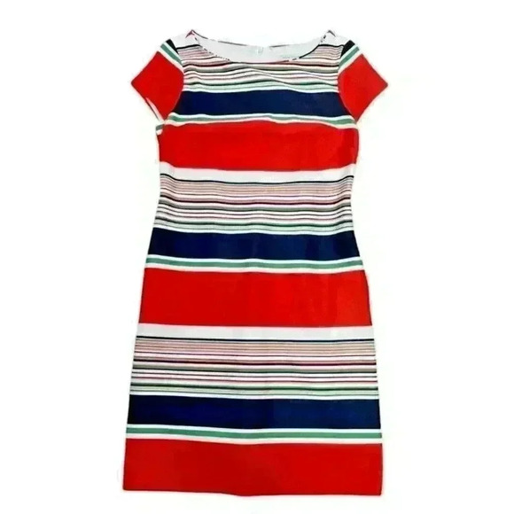 Julia Jordan Dresses & Skirts - Julia Jordan Women's Striped Boat Neck Sheath Dress SIZE-6
